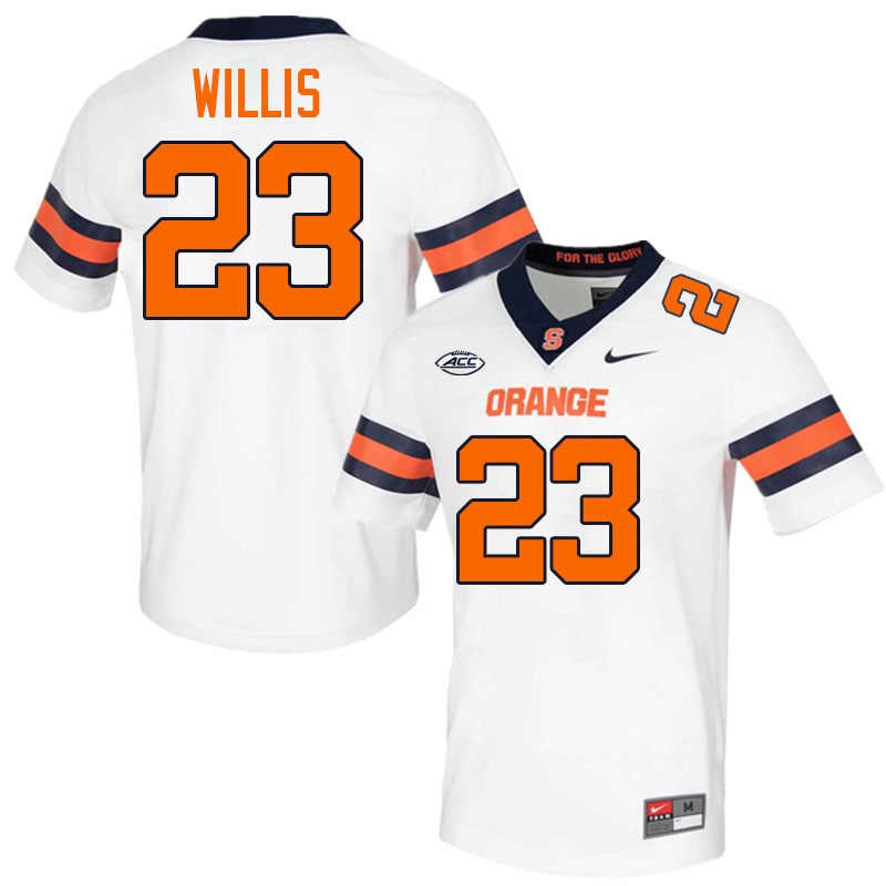 #23 Yasin Willis Syracuse Orange Jerseys,Syracuse University Football Uniforms,Apparels-White